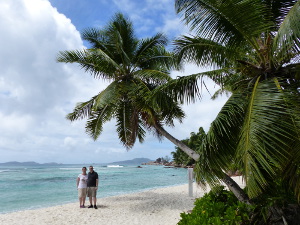 BUCHE MEER Seychellen Anflug Anse La Blagues