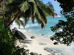 BUCHE MEER Seychellen Strand bei Glacis - Mahe