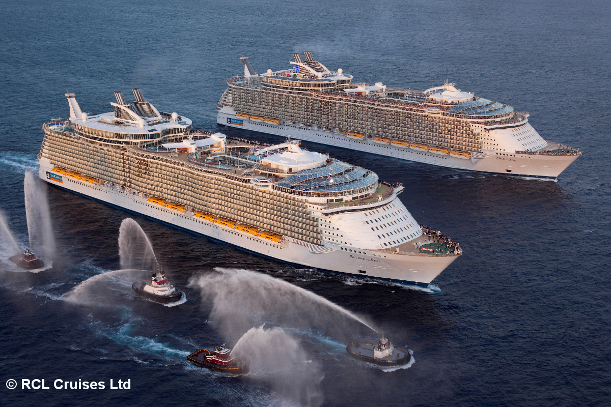 BUCHE MEER SEE Royal Caribbean Allure of the Seas & Oasis of the Seas